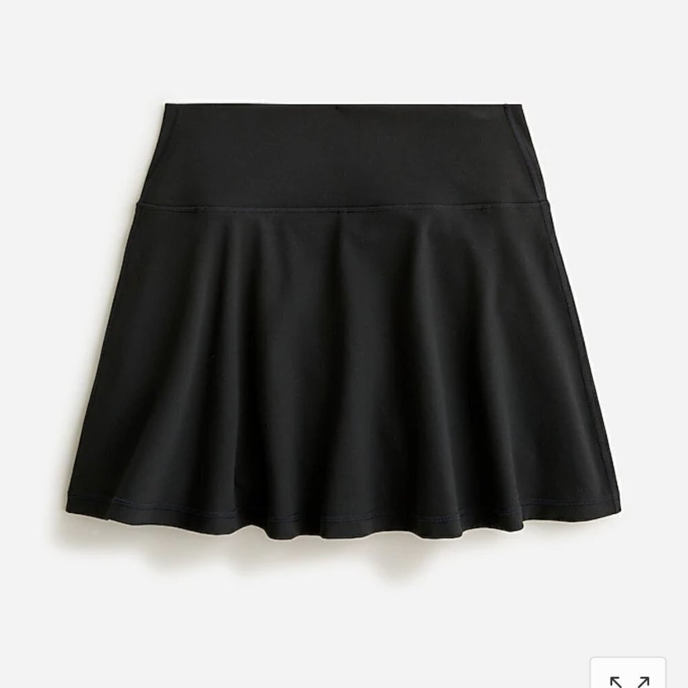 J. Crew CloudStretch flared sports skirt tennis Golf BK334 Black XS